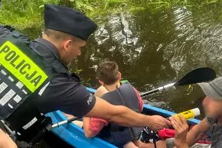 Kontrole kajakarzy na Wdzie