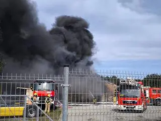 Pożar wybuchł w bazie PKS
