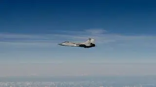 Szwedzki myśliwiec JAS 39 Gripen był w grupie, która przechwyciła nad Bałtykiem trzy rosyjskie myśliwce MiG-31