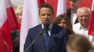 Wiec Rafała Trzaskowskiego. Oglądaj w TVN24