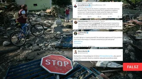 "Setki, tysiące ofiar". Jak rozchodzi się dezinformacja o ofiarach powodzi