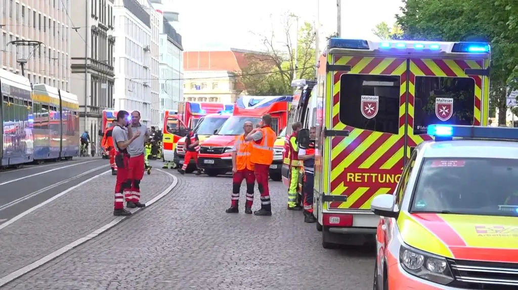 Kierowca wjechał w ludzi - Lipsk, Niemcy