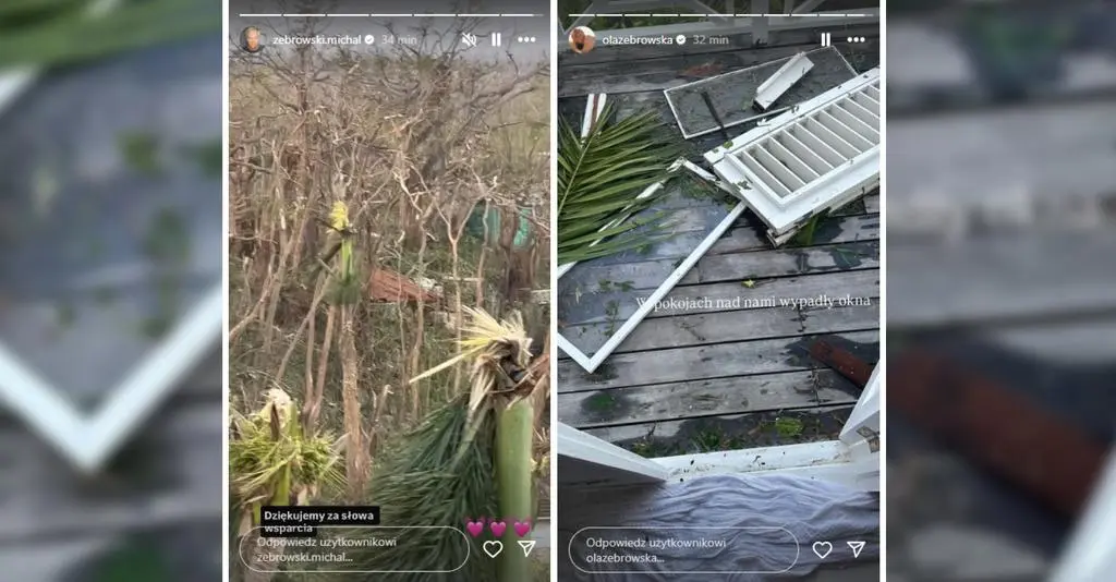 Michał i Aleksandra Żebrowscy na Jamajce - efekty przejścia huraganu Melissa