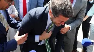 Dramatyczna scena na wiecu. Wszystko zarejestrowały kamery