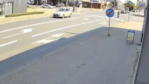 Wypadek motocyklisty
