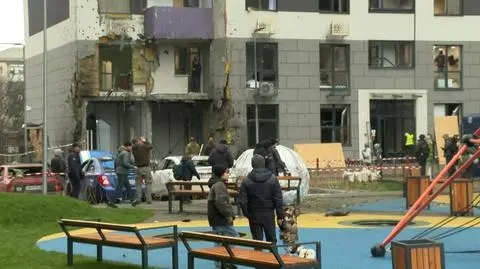 Atak drona na 25-piętrowy budynek