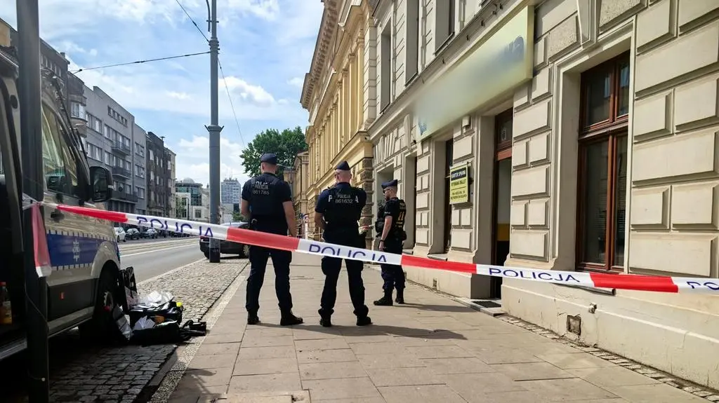 Napad na kantor w centrum Łodzi