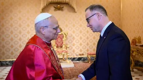 Papież LeonXIV przyjął na audiencji Prezydenta Polski 
AndrzejDuda