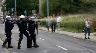 Protest przed komendą w Lubinie