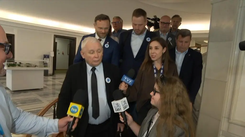 Jarosław Kaczyński i Sara Małecka-Trzaskoś