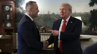 Karol Nawrocki i Donald Trump w Waszyngtonie