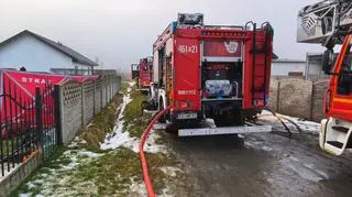 Pożar domu w Myjomicach (Wielkopolska)