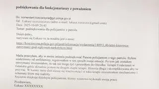 40-latek podziękował policjantom