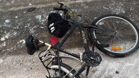 Mężczyzna jechał rowerem