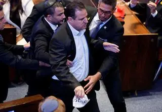Incydent w czasie przemówienia Trumpa