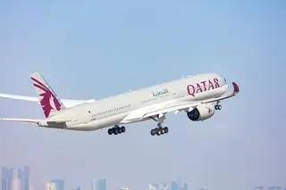 Samolot linii Qatar Airways