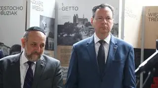 Naczelny rabin Polski Michael Schudrich oraz Jakow Liwne