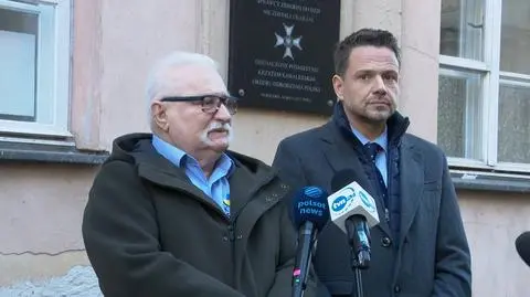 Rafał Trzaskowski i Lech Wałęsa w rocznicę wprowadzenia stanu wojennego
