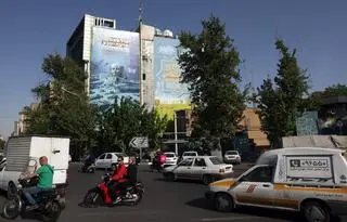 Antyizraelski billboard w Teheranie 