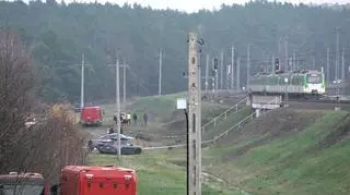 Czynności służb na trasie kolejowej Warszawa-Lublin