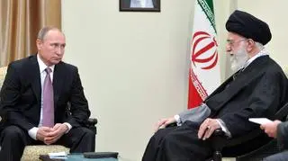 Przywódca Rosji Władimir Putin i ajatollah Ali Chamenei (Teheran, 2015 rok) 