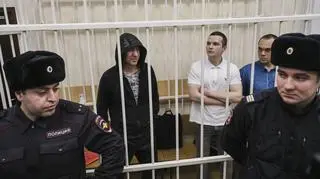 Skazani prawnicy Igor Siergunin, Aleksiej Lipcer i Wadim Kobziew