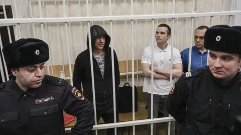 Skazani prawnicy Igor Siergunin, Aleksiej Lipcer i Wadim Kobziew