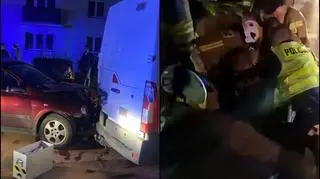 Mężczyzna uderzył w samochody i próbował uciekać