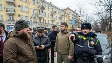 Ramzan Kadyrow na miejscu ataku w Groznym