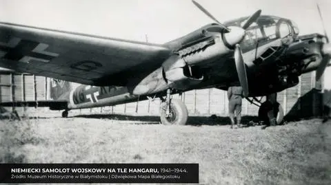 Niemiecki samolot wojskowy na lotnisku na Krylanach, lata 1941-44