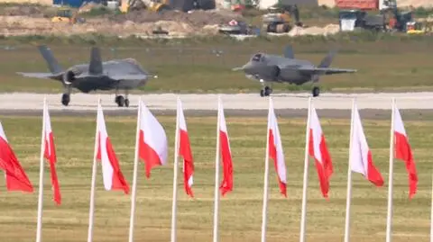 "Dźwięk wolności", F-35 w bazie w Łasku. Oglądaj TVN24