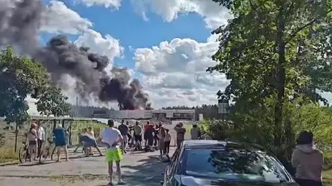 Pożar na budowie basenu w Otwocku