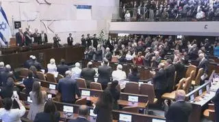 Owacje na stojąco dla Trumpa w Knesecie 