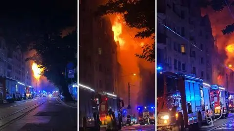 Łuna ognia i dym nad miastem. "Wybuch był potężny"