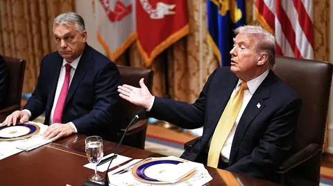 Viktor Orban podczas wizyty u Donalda Trumpa w Białym Domu