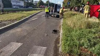 Motocyklista zginął w wypadku, ranna 15-latka trafiła do szpitala 