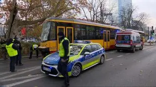Zderzenie tramwajów i autobusu w alei "Solidarności"