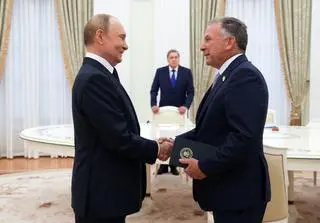 Steve Witkoff podczas spotkania z Władimirem Putinem w Moskwie