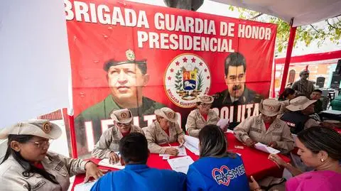 Nabór do milicji w Caracas