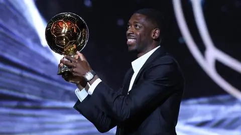 Ousmane Dembele ze Złotą Piłką 