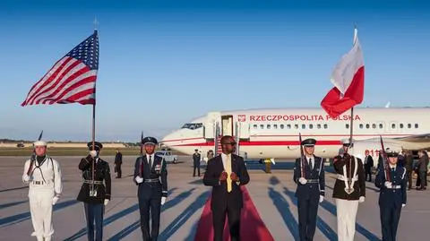 Prezydent Karol Nawrocki po przylocie do USA
