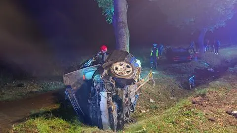 Zjechał z drogi i uderzył w drzewo. Nie żyje 