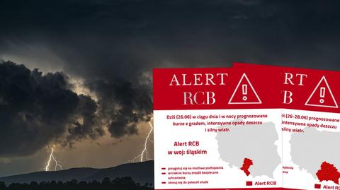 Alert RCB, ostrzeżenia przed burzami najwyższego stopnia