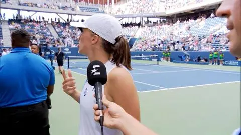 Świątek nie wytrzymała. Przerwała wywiad i zwróciła się do kibica