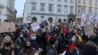 Protest w Krakowie 