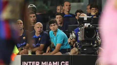 Lewandowski najpierw trenował, potem podziwiał popisy strzeleckie kolegów