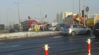 Zderzenie karetki z ciężarówką