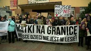 Protest w Hajnówce