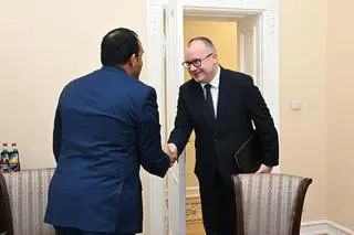 Adam Bodnar podczas spotkania z ambasadorem ZEA Mohamedem al Harbi