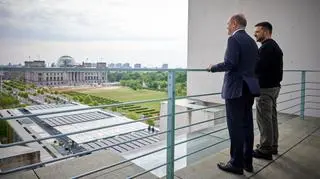 Olaf Scholz i Wołodymyr Zełenski w Berlinie
